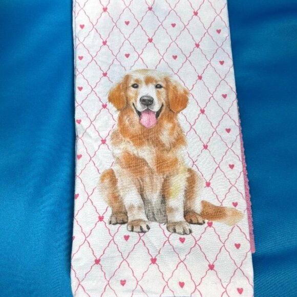 NWT & HARD TO FIND 3 PACK ADORABLE GOLDEN RETRIEVER PLUS PINK ABSORBENT TOWELS - Picture 5 of 16
